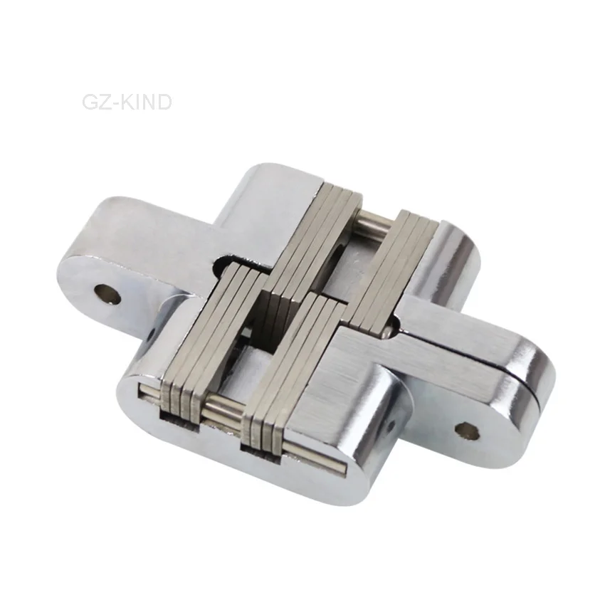 

1 pcs 304 Hidden Stainless Steel 180 Wooden Door Hidden Invisible Cross Hidden Hinges