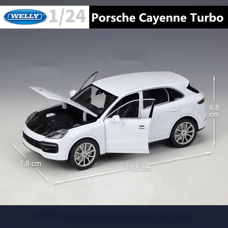 WELLY 1:24 Porsche Cayenne Alloy Car Model Diecasts Metal Vehicles Car Model Simulation Collection Boys Toys For Childrens Gifts 4