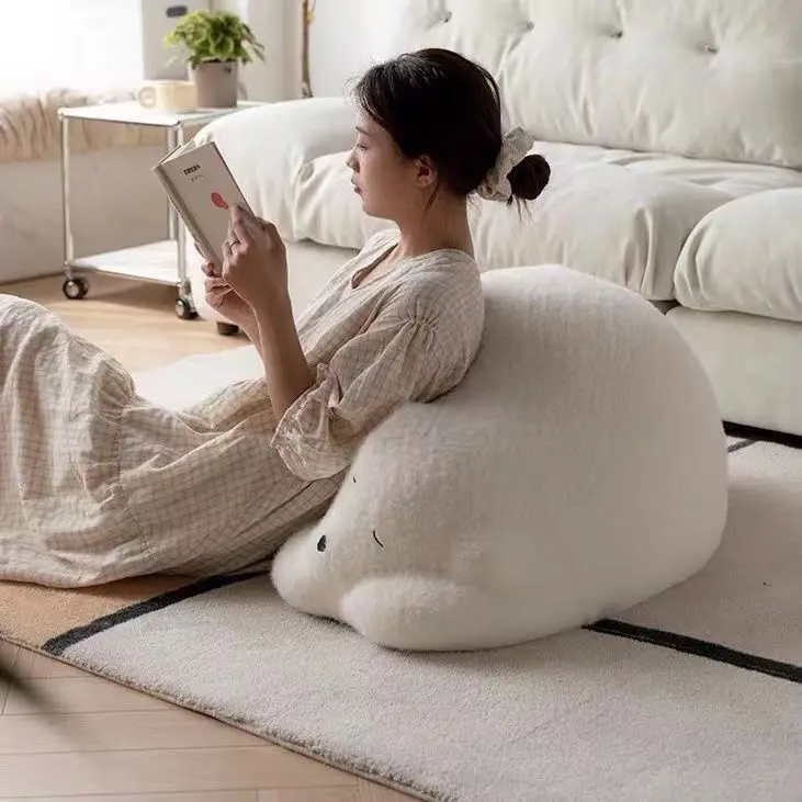 잠자는 곰 북유럽 레이지 소파 동물 좌석 크리에이티브 북극곰 어린이 의자, 연예인 누워 곰 등받이 베개 거실