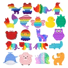 Kawaii Mini Jouets De Forme Animale Enfants Jeu Spongieux Fidget Jouets pour Adultes Enfants Mini Poussoir Fidget Sensoriel Jeu Jouets