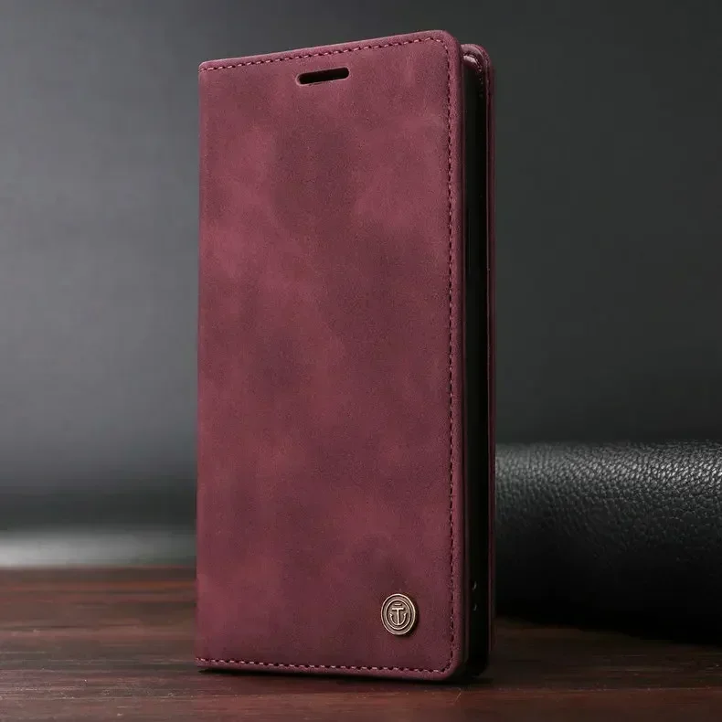 Luxury Leather Wallet Case with Card Holder and Book Cover Design