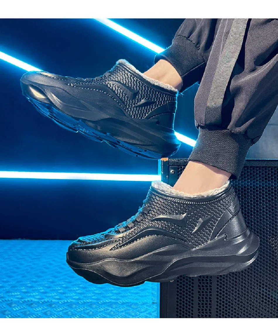 Men's Outdoors Fashion Sports Snow Boots cozy EVA Lightweight Casual Shoes Winter Warm Plush Non-slip Cotton Shoes Christma Gift S71b2b4bfff0c4063ae2bd939e82c819fP