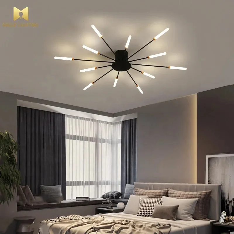 

Designer Luxury High Quality Tricolor Light Bedroom Chandelier Firework Led Ceiling Lights