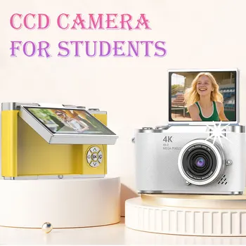 Videocamera digitale 4K Videocamera fotografica da 48 MP con telecamere zoom 8x Videocamera con schermo da 2,4 pollici per principianti adulti per bambini