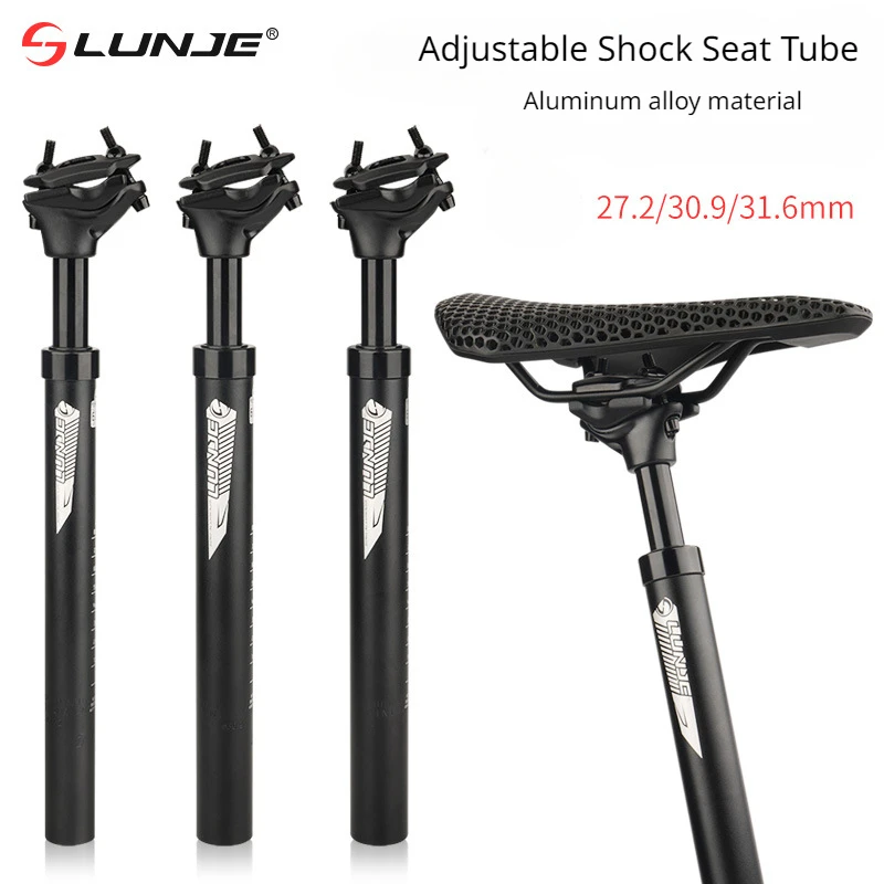 

Aluminum Alloy Bicycle Seat Post Mountain Bike Seat Tube 27.2/30.9/31.6mm*350mm Shock Absorber Spring Seat Rod Bicycle Parts