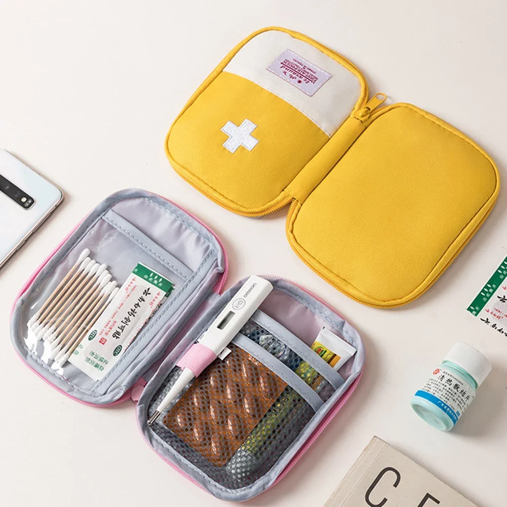 Tragbare Erste-Hilfe-Medizinset für Reisen, Outdoor, Camping, Notfall, Medizin, Aufbewahrungstasche, Reise, Mini-EDC-Beutel, Organizer, Pillenetui – Detail 9