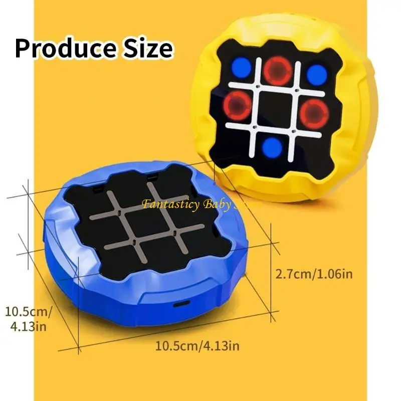 J6BE 휴대용 삼목 게임 콘솔 3 in 1 어린이를 위한 두뇌 티저 7세 이상 음성 효과가 포함된 완벽한 생일 선물
