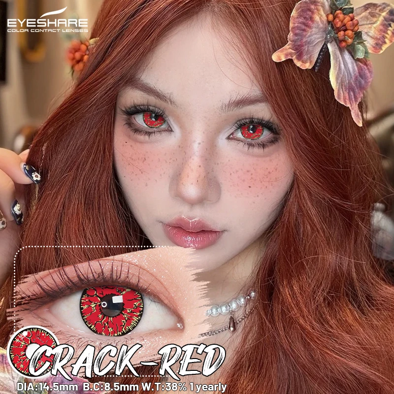 EYESHARE Halloween Little Devil Farbkontaktlinsen für Augen Anime Zubehör Cosplay Weiße Linse Pupilentes Schwarze Linsen – Detail 13