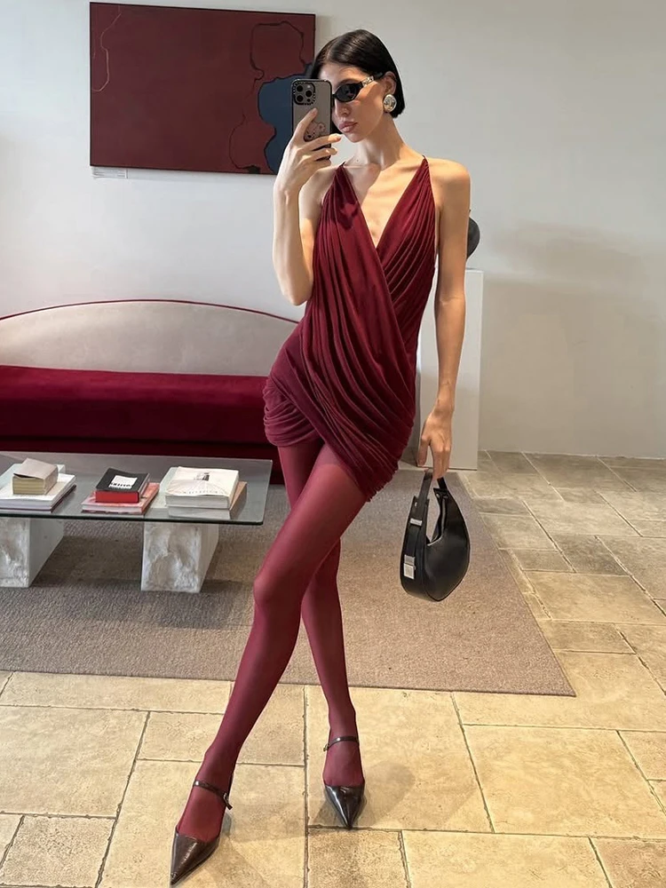Nibber Birthday Party Cross Dress Women Elegant Sleeveless Stretch Midnight Clubwear Hottie Patchwork Skinny Simple Mini Bodycon