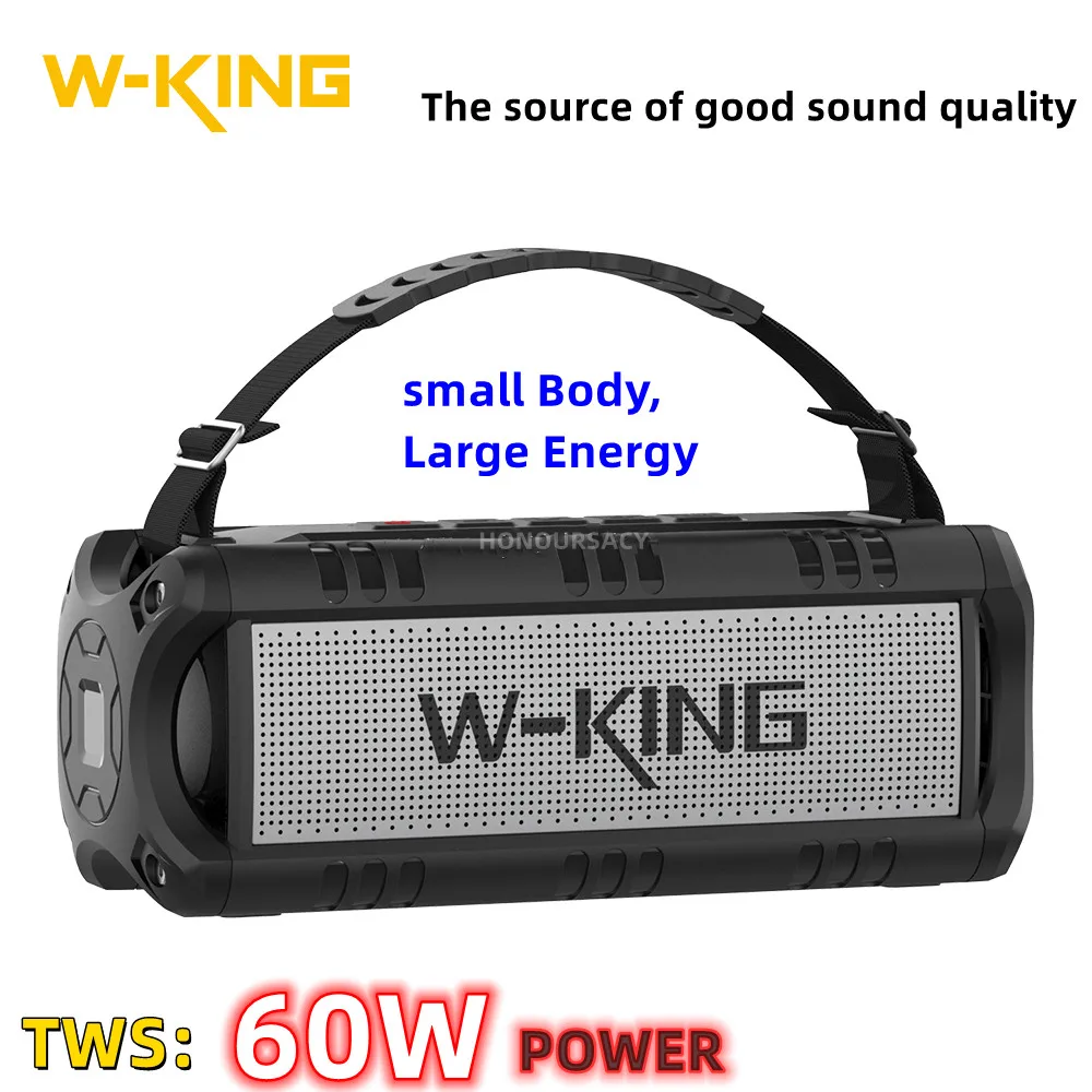 

W-KING high-power bluetooth speake portable super bass home theater 3D stereo subwoofer wireless outdoor camping boombox D8 MINI