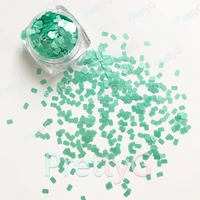 PrettyG – boîte de paillettes rectangulaires arrondies CR 3mm, paillettes colorées en forme de macaron, opalescentes, pour bricolage, accessoires de décoration pour Nail Art en Gel 1