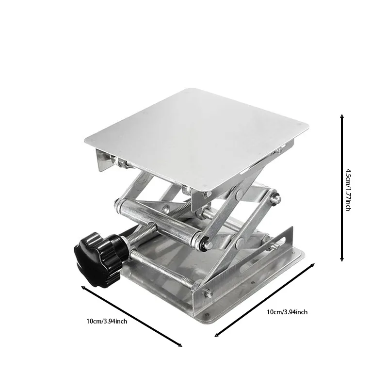 Laboratory Lifting Platform Stand Rack Scissor Jack Bench Lifter Table Lab 100x100mm Stainless Steel Lifting Platform