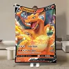 Japanese Anime Pokemon Card HD Cartoon Plush Blanket for Bed Sofa Soft Flannel Throw Fluffy Children Picnic Blankets Kids Gift 3