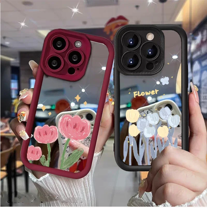Elegant Floral Mirror Phone Case