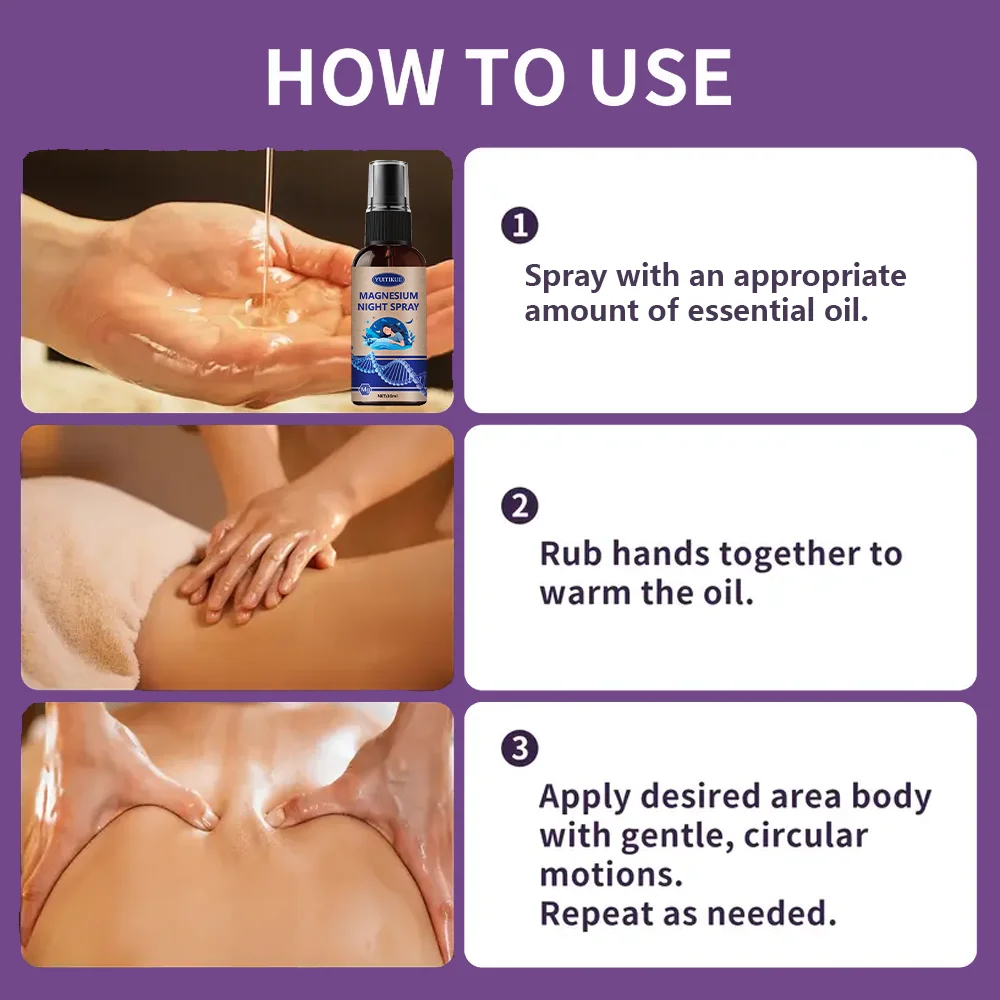 Magnesium Night Spray - Fast absorbing, long-lasting hydration, all light beige types - Moisturizing spray