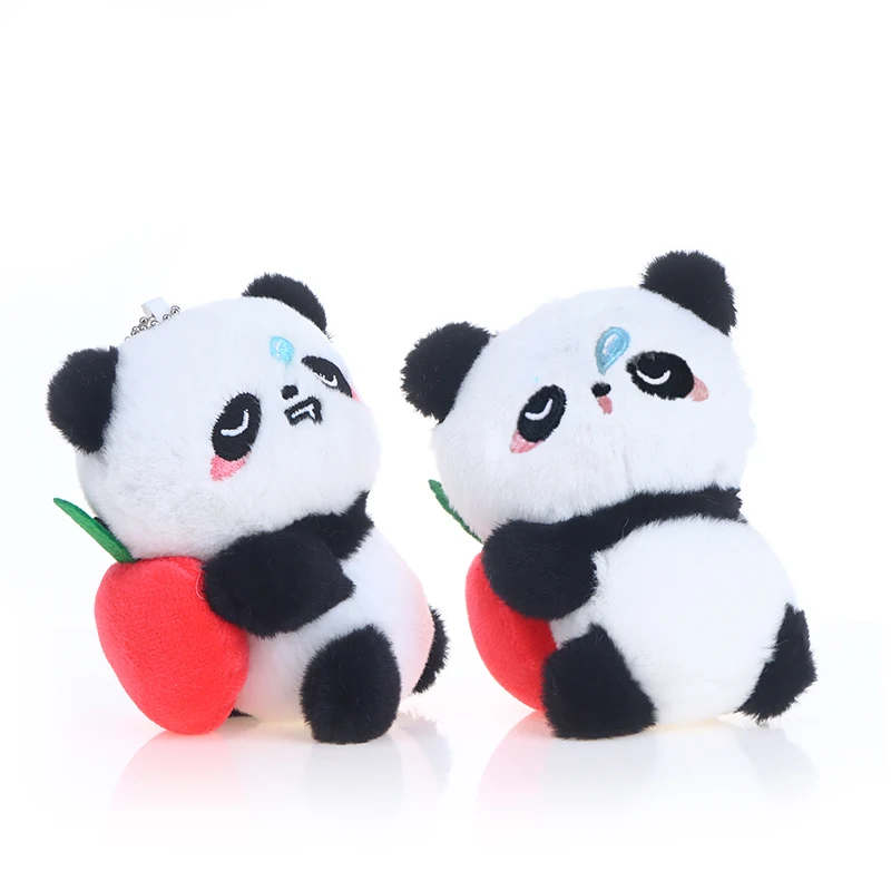 

Cute Small Panda Keychain Plush Doll Toy Cartoon Giant Panda Stuffed Toy Animal Sleeping Expression Pendant Backpack Charms Gift