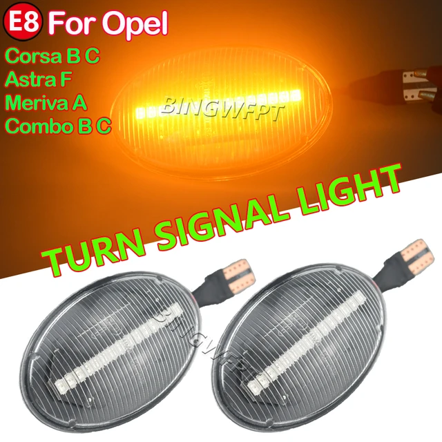 Dynamic LED Flashing Turn Signal Side Marker Lamp Car Light For Opel Combo  C B Tigra A Astra F Meriva A Corsa C B Sintra Vita