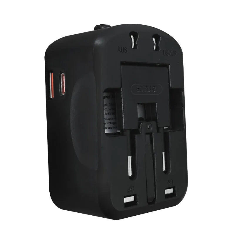 Travel Adapter US UK EU AU Plug Socket Charger USB QC18W Type C PD20W World Travel to Different Country Power Devices TA06