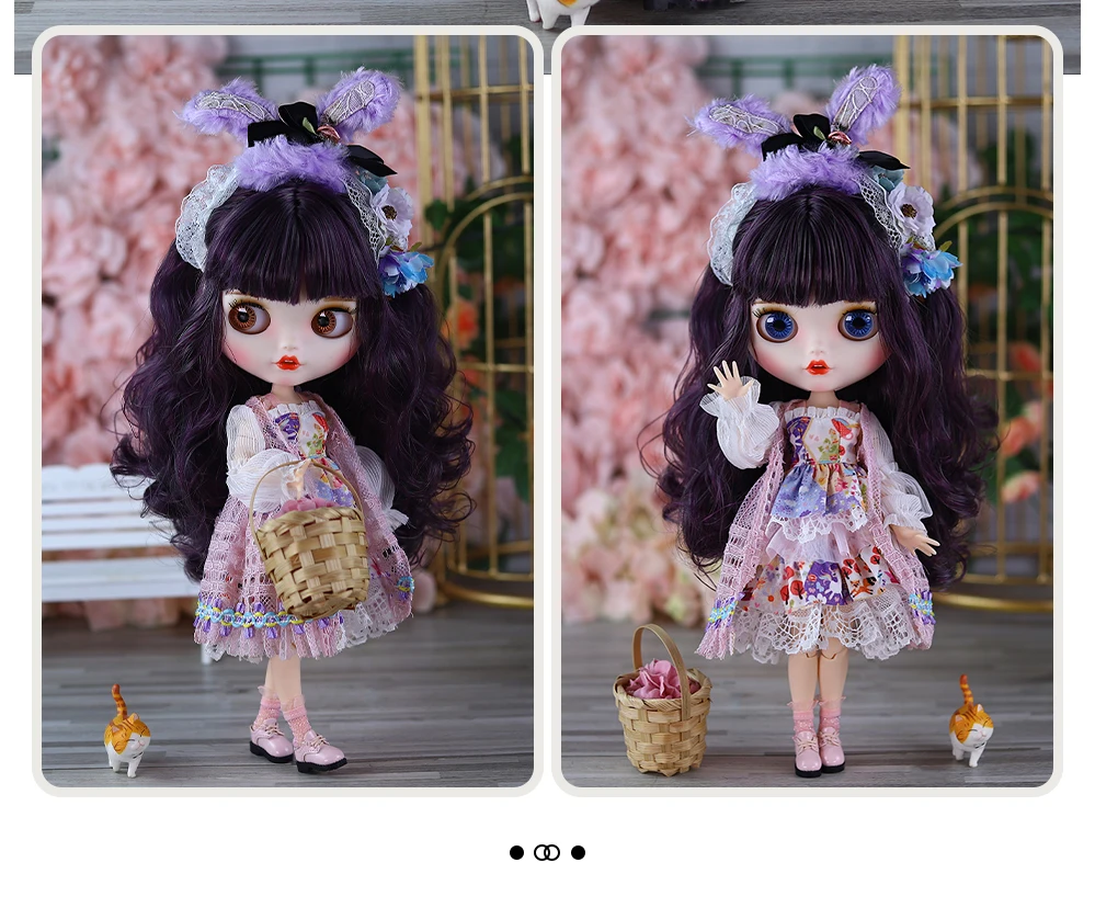 Allison – Premium Custom Neo Blythe Doll with Blue Hair, White Skin & Matte Smiling Face 6 Allison – Premium Custom Neo Blythe Doll with Blue Hair, White Skin & Matte Smiling Face 6