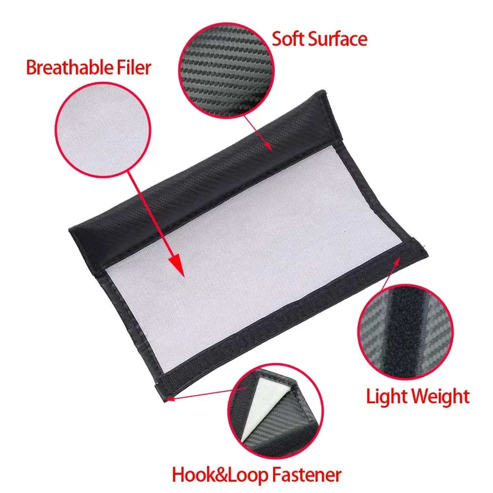 2PCS Carbon Fiber Car Seat Belt Cover Pads For CHATENET CH26 GT CH26 CH28 CH30 CH32 CH39 CH40 CH44 CH46 GT Media Car Accessories