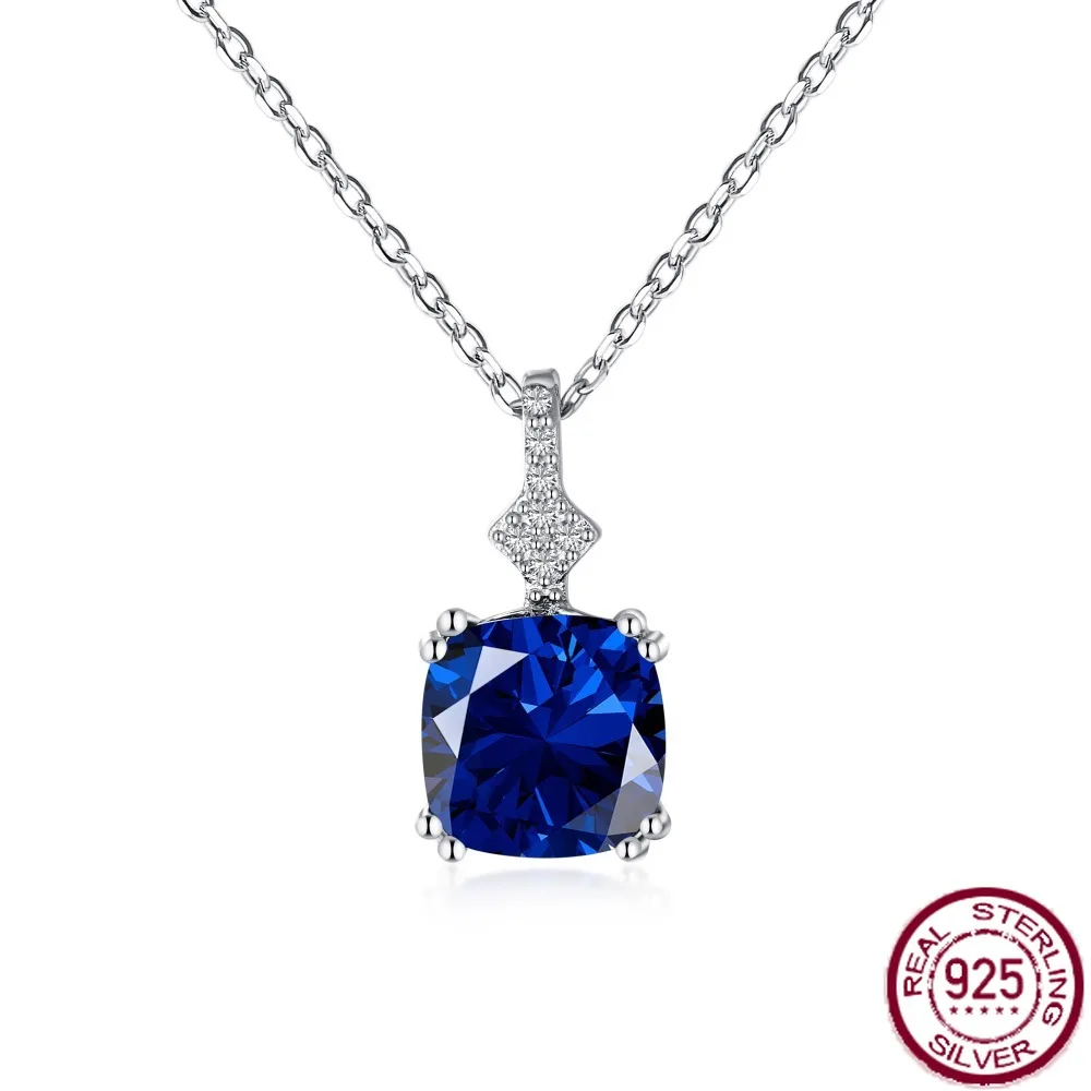 S925 Silver Necklace Diamond Cubic Colored Zirconia Senior Banquet Cross Border Jewelry Wholesale