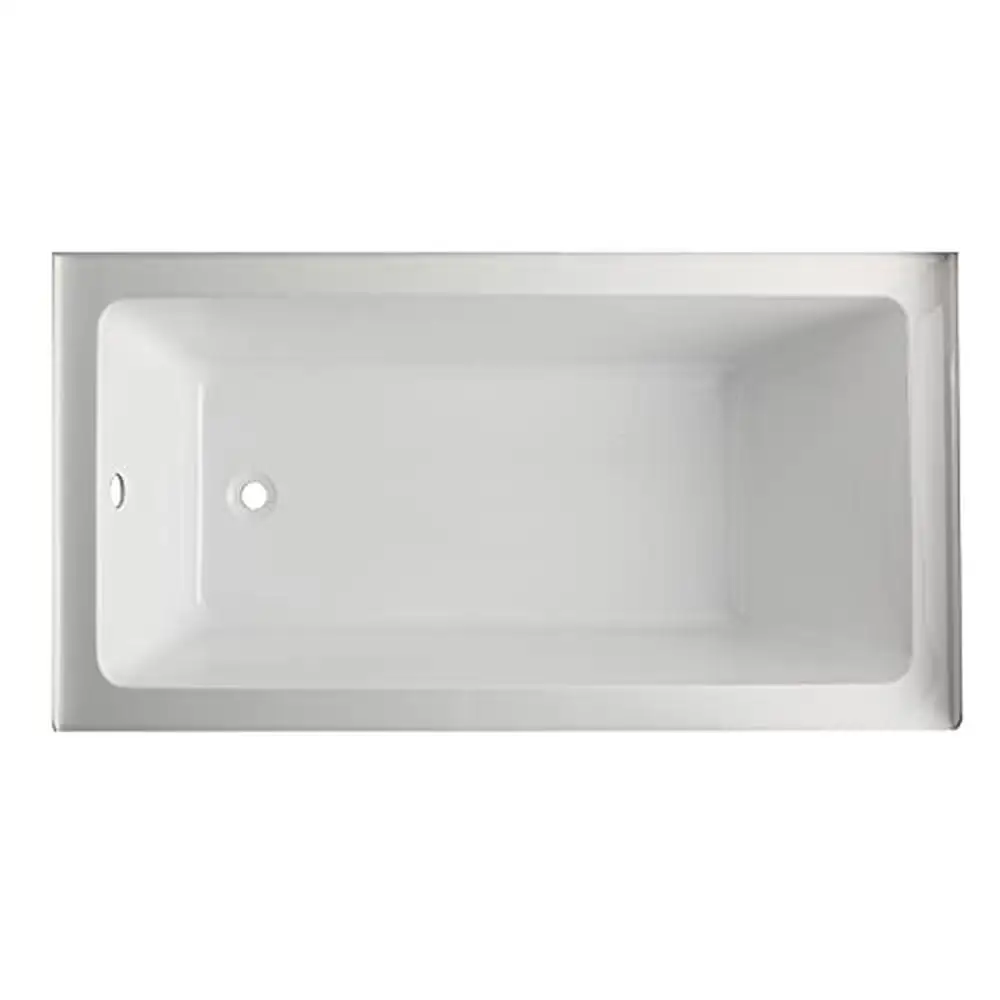 60-Inch Alcove Tub with Left Hand Drain Hole Anti-Skid Acrylic Construction Spa Bath Relaxation Ergonomic Design Wall Mount 3