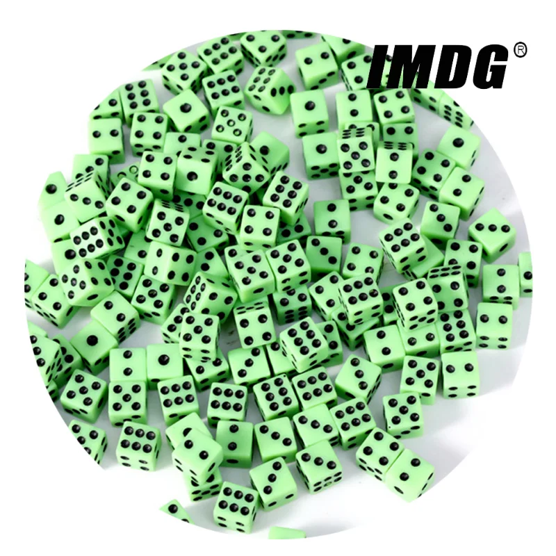 Acrylic Square Corner Dice 8mm 100pcs/Pack Right Angle Automatic Mahjong Jigsaw Puzzle Mini Game Cubes