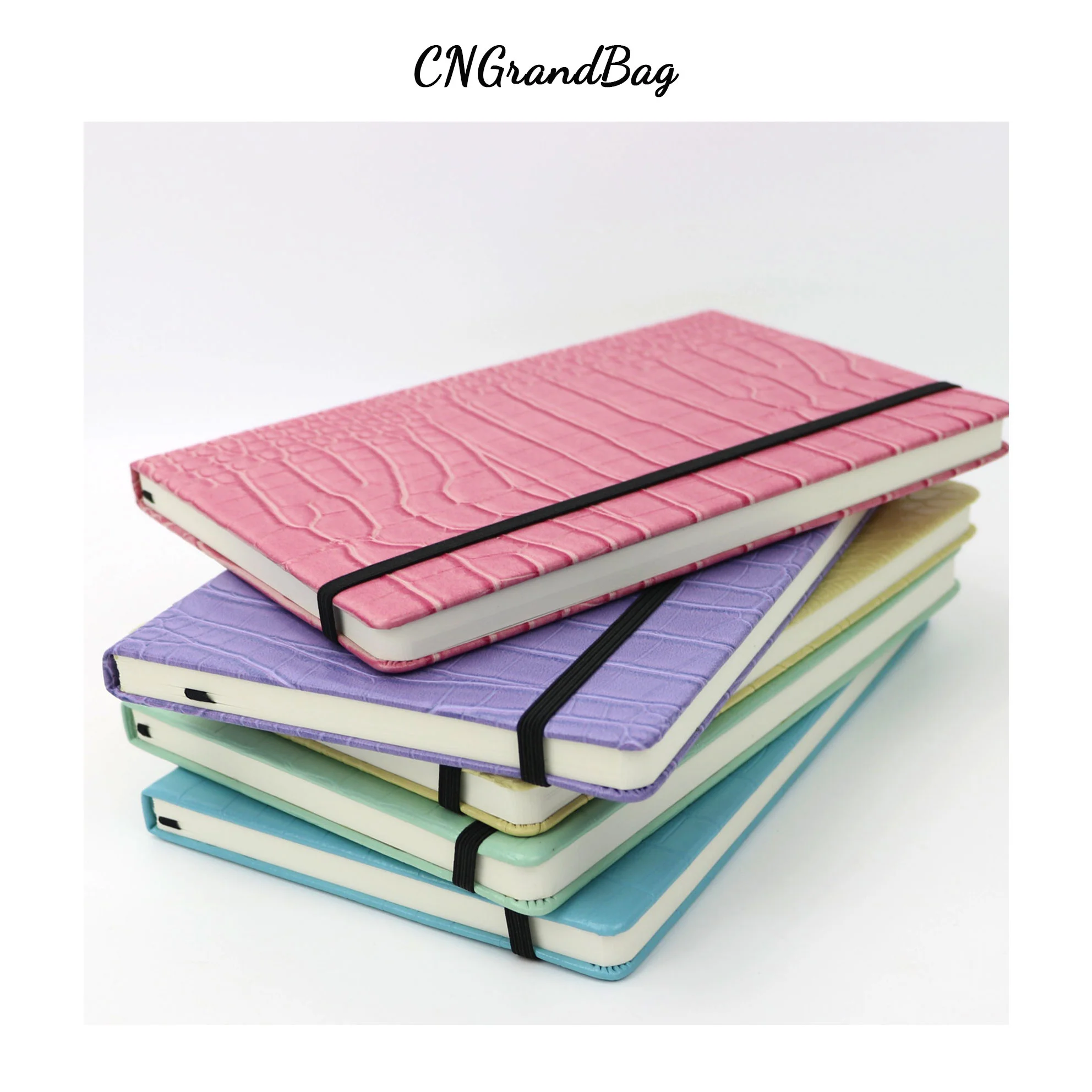 Free Custom letters Office Notebook PU Leather Blank Notebook Snake Pattern Notebook Portable Journal Hardcover Notebook Cover