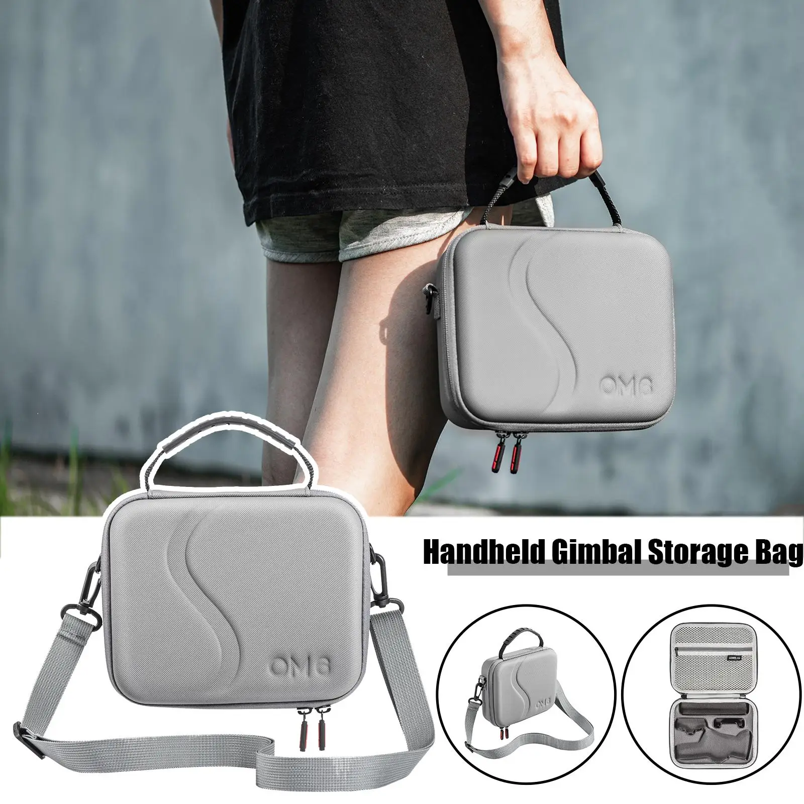 Storage Bags for DJI OM 6 Carrying Case Grey Durable Portable for DJI OM6 Osmo Mobile 6 Handheld Gimbal Accessories storage bags,camera storage case