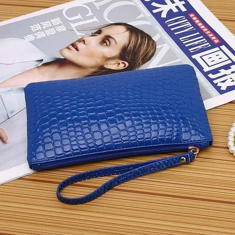 Crocodile Pattern Pu Leather Zero Wallet Women Mini Card Bag Handheld Clutch Bag Fashion Daily Small Coin Purse Accessories 2