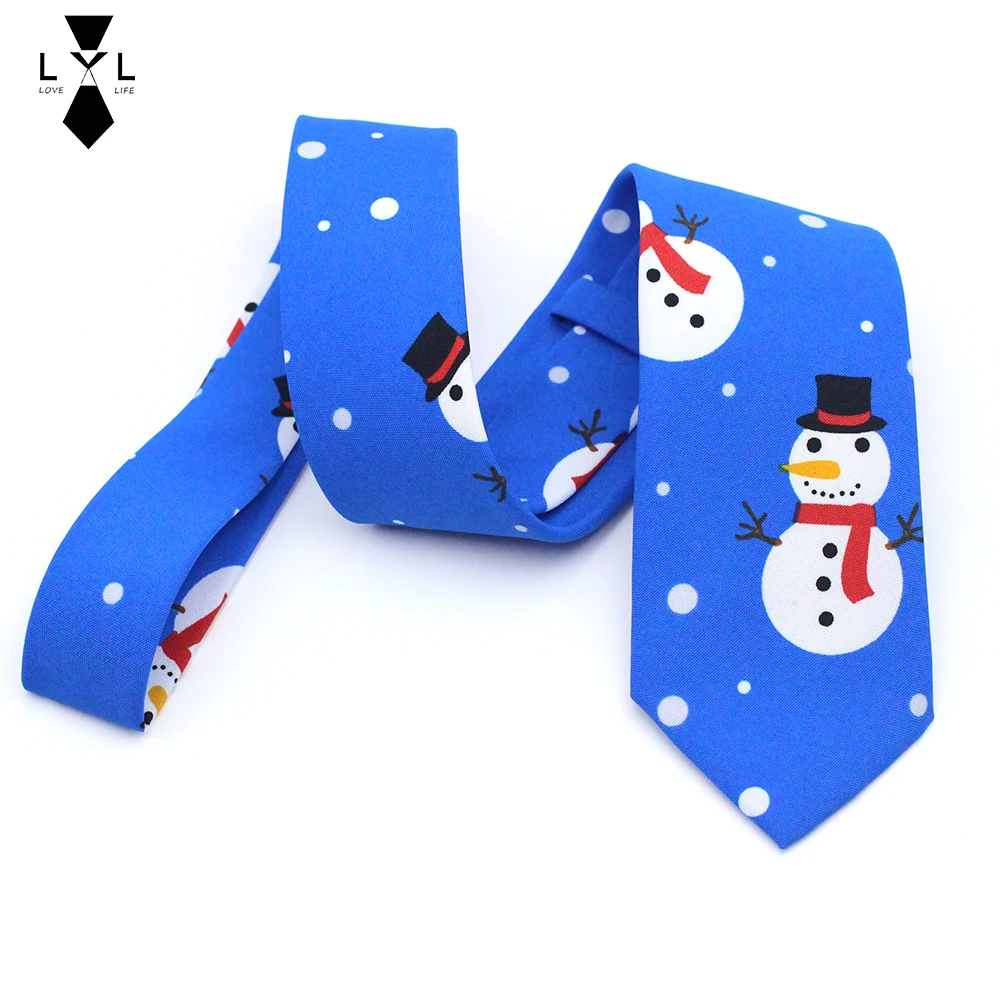 

LYL Рождественский галстук Модный 8 см шелковый синий зеленый красный снеговик дерево Дед Мороз юккардовый галстук для мужчин подарок для фестиваля стандартные Галстуки