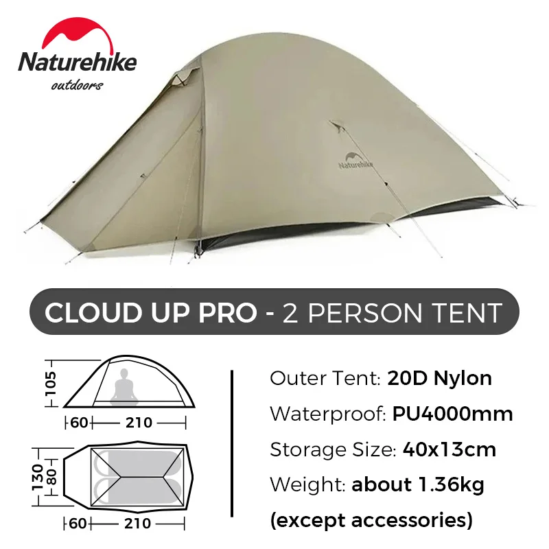 Naturehike　Cloud up2 Pro Cloud Up™ Pro 2-Person Ultralight Backpacking Tent | Naturehike