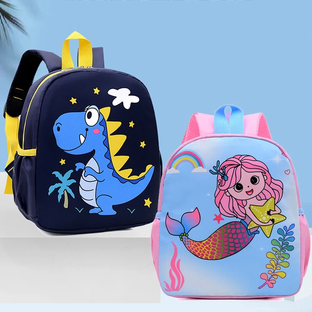 Cartoon Dinosaur Backpack For Kids 2-5 Years Old, Kindergarten