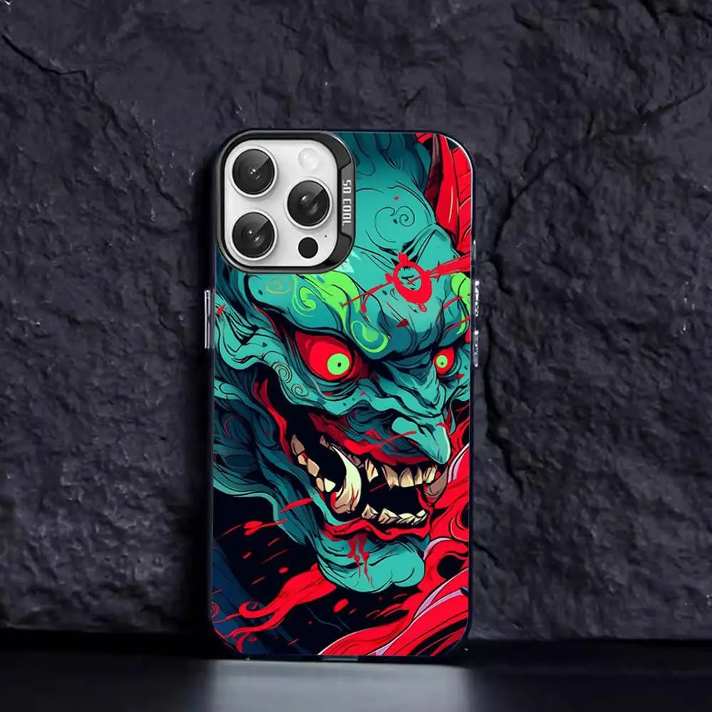Ghost Face Samurai Matte Shockproof Phone Case - Japan-Inspired Anti-Fall Cover