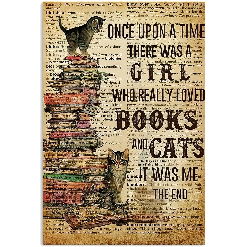

Vintage Cat Poster Metal Tin Signs Iron Painting Plaque Wall Decor Bar Cat Club Novelty Funny Bathroom Toilet Paper Retro Cafe