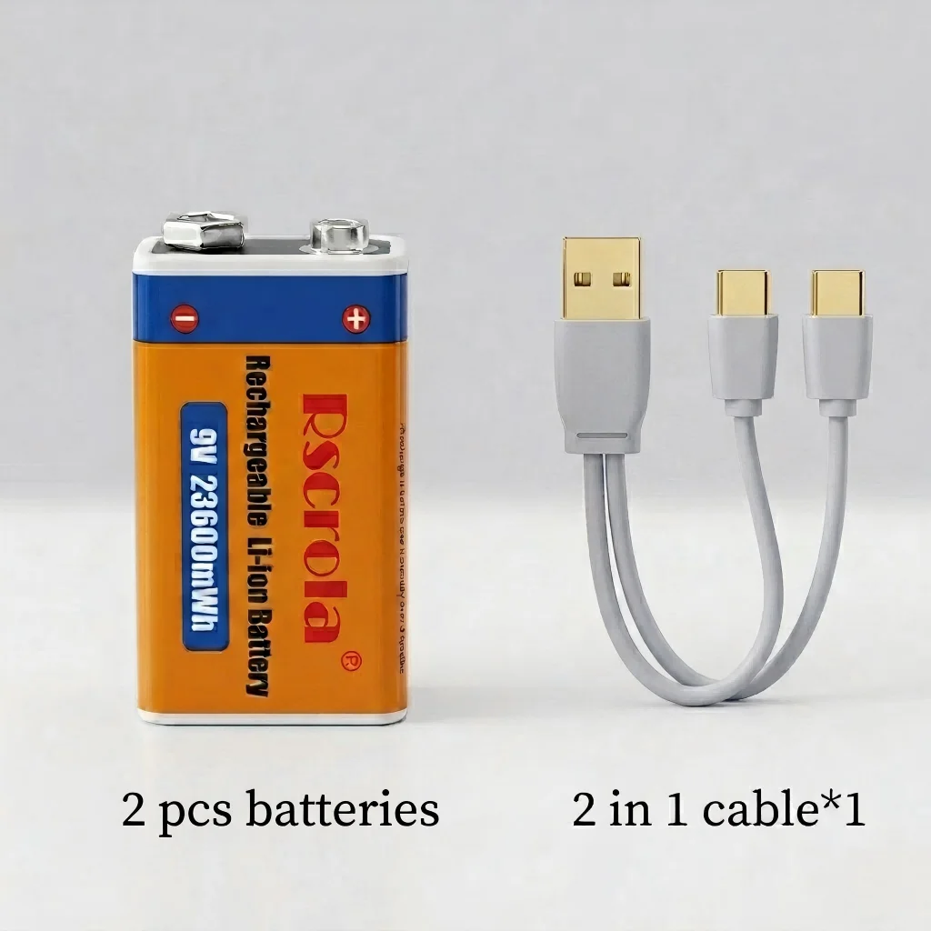 2 pcs 9v Batteries