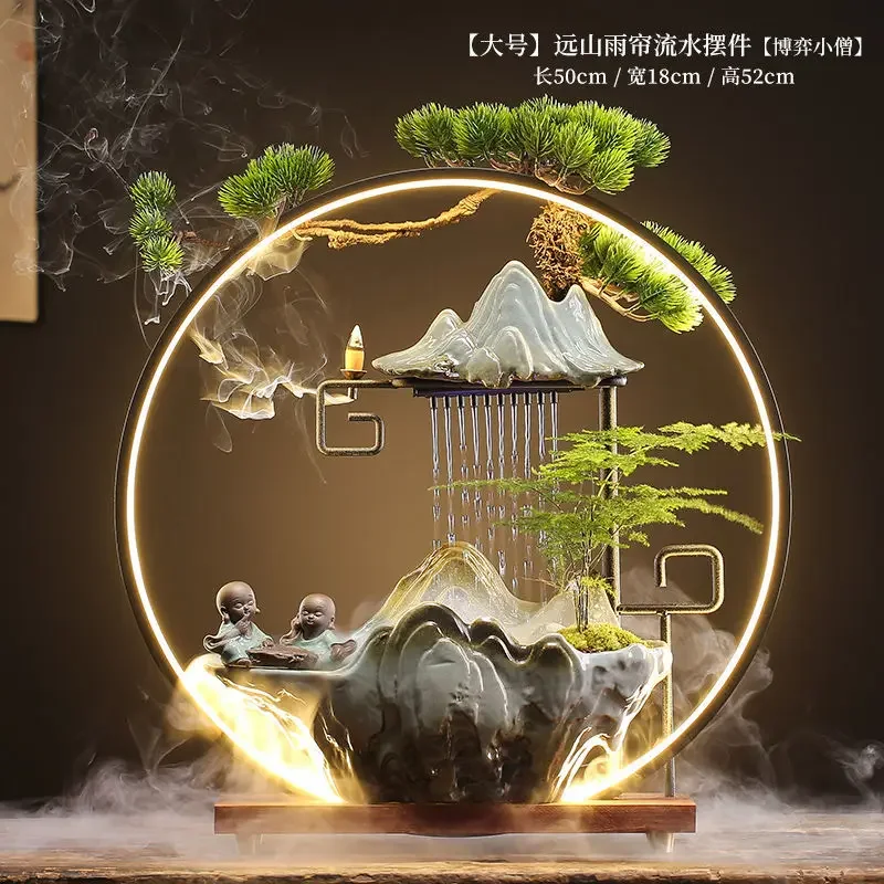 卓上噴水 黄金の鯉の魚のデスクトップの噴水の滝の装飾 ライト付き ポータブル 卓上 装飾 幸運と幸運の瞑想の滝 オフィス リビングル デスクトップ噴水  黄金の鯉の魚のデスクトップの噴水の滝の装飾 ライト付き ポータブル 卓上 装飾 幸運と幸運の瞑想の滝 オフィス リ ... 噴水 黄金の鯉の魚のデスクトップの噴水の滝の装飾 ライト付き ポータブル 卓上 装飾 幸運と幸運の瞑想の滝 オフィス リビングルーム