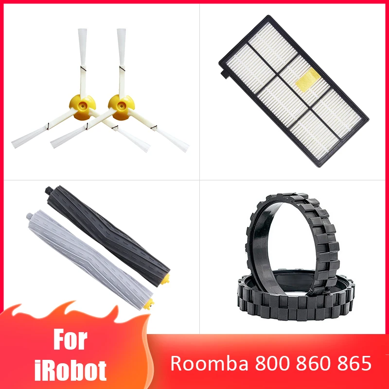 HEPA Filters Brushes Replacement Parts Kit For iRobot Roomba 980 990 900 896 886 870 865 866 800 vacuum Cleaner Accessories Kit tangle free debris extractor brush accessories replacement for irobot roomba 800 900 series 870 880 980 vacuum cleaner parts