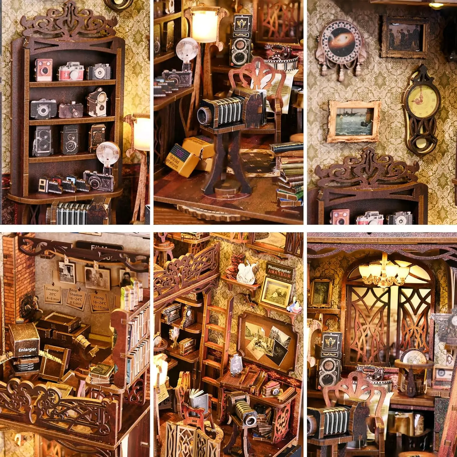 Miniature Book Nook Room Library Room Shadow Box Doll -  UK