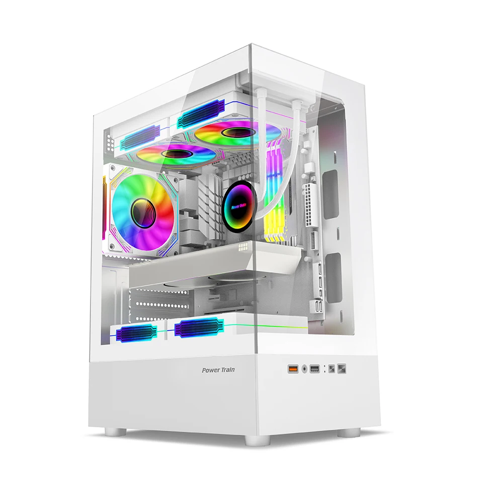 PC case power train illusionary realm desktop computer case seaview room side transparent M-ATX/ITX chassis support 240 water cooler