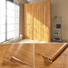 

Wood Grain Stickers Pvc Waterproof Self Adhesive Wallpapers Wardrobe Cupboard Doors Desktop Vinyl Contact Furniture Home Deco