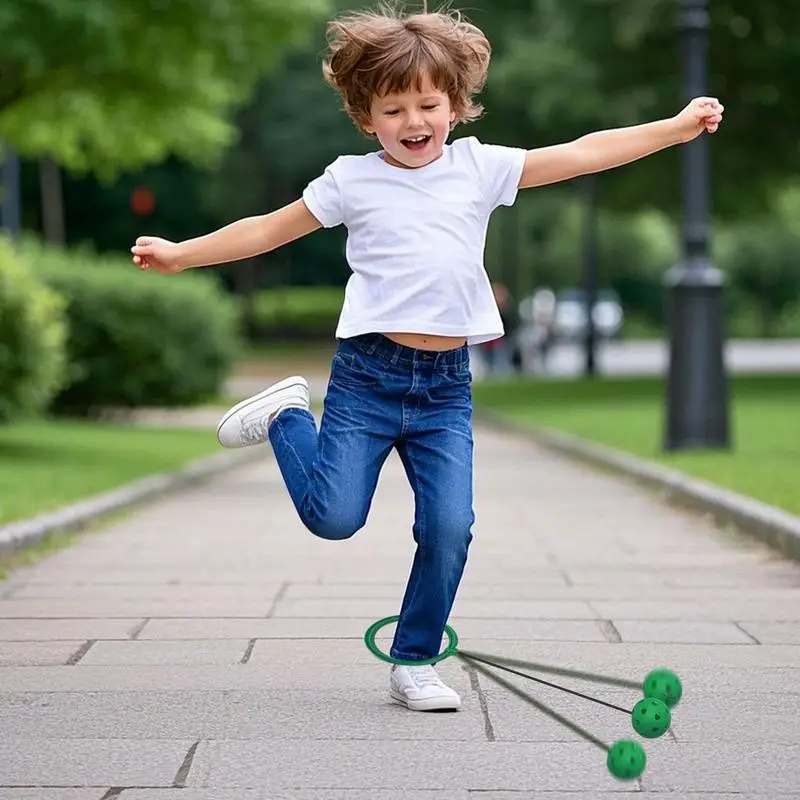 Ankle Skip Ball Rotating Swing Assorted Colors Single-Leg Soft Jumping Ring Coordination Fitness Sports Ball Outside Exercise