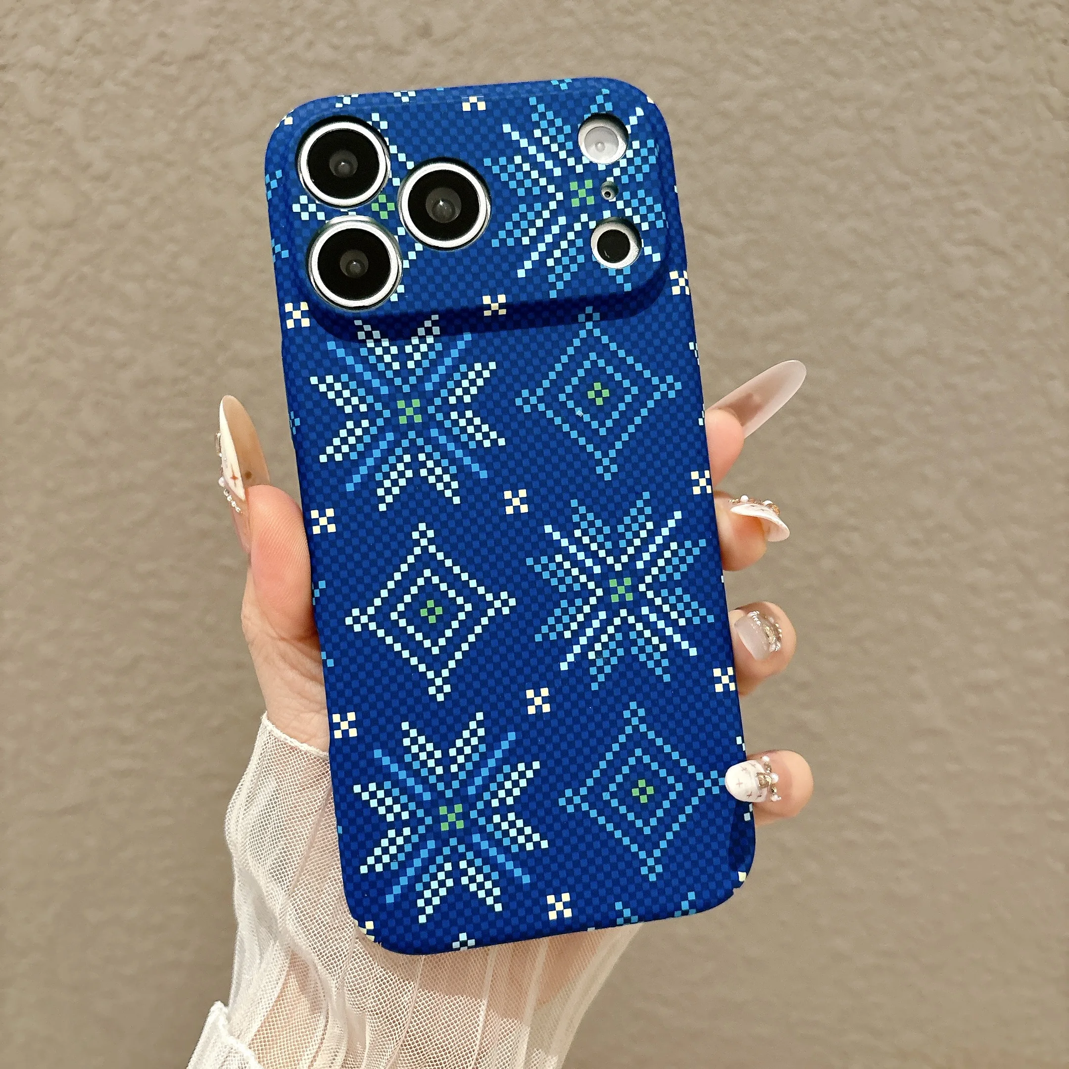 Carbon Fiber Texture Magnetic Shockproof Case with Camera Protection