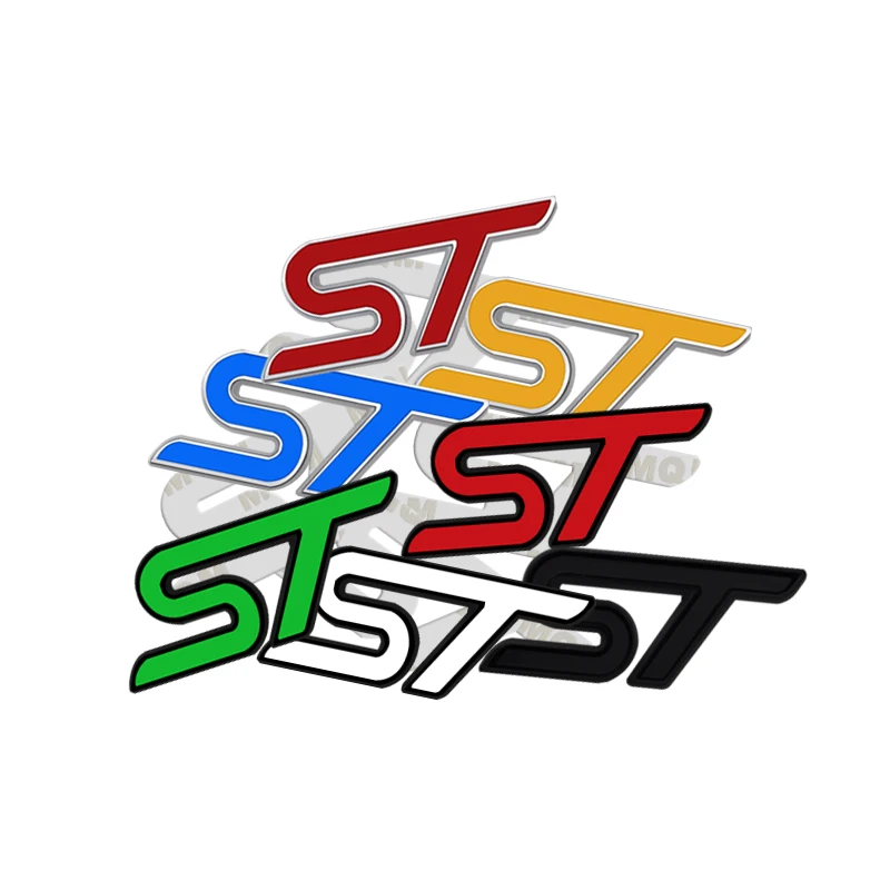 Premium ST Metal Emblem Steering Wheel Badge Sticker