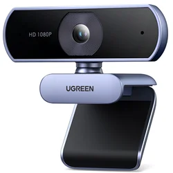 Compact USB Webcam with Dual Microphones (1080P)
