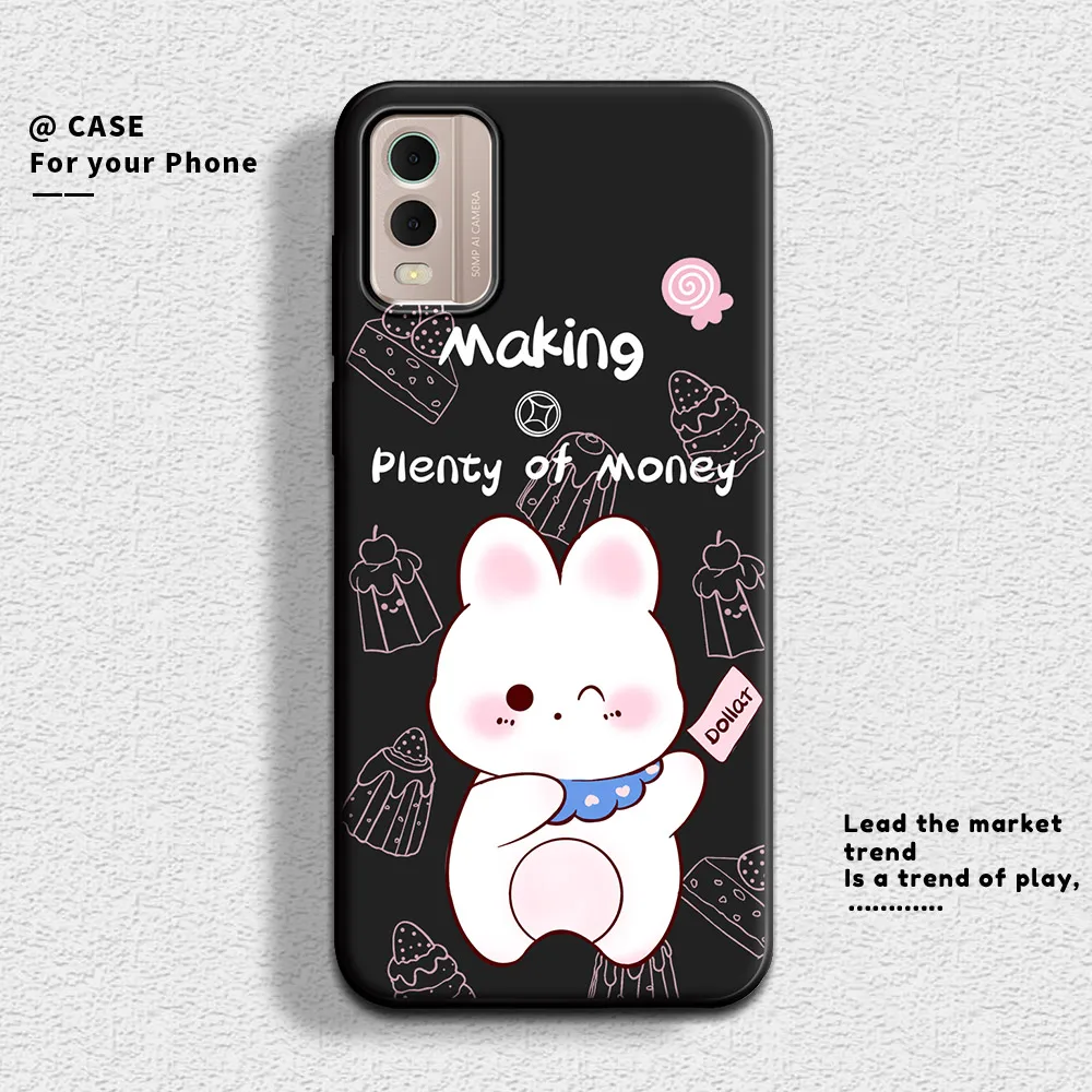 Cute Panda Flower Soft Silicone Shockproof Phone Case - Cartoon Cover