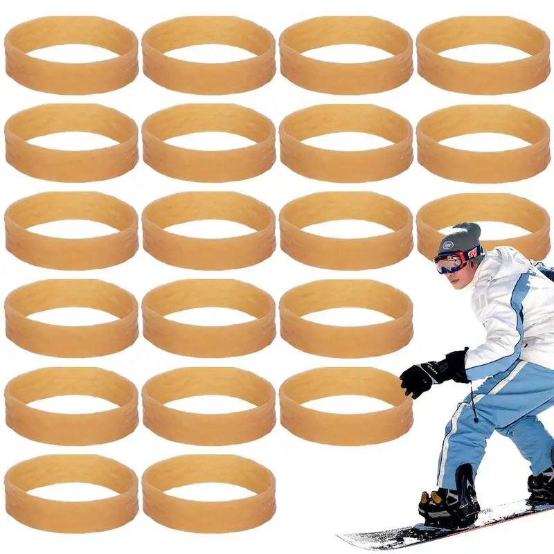 Ski Brake Retainer Bands 20X Elastic Ski Straps Rubber Tuning Kit Outdoor Winter Sports Accessories