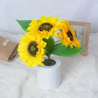 3 LED Night Light Rechargeable Sunflower Lights Interior Lighting Bedroom Bedside Desktop Decoration Table Lamp Night Lamps 4