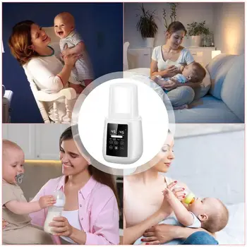 Baby Bottle Warmer Baby Milk Warmer Automatic Shutdown Breastmilk Heater Baby Food Heater Safe & Fast Feeding Bottle Warmer For 2