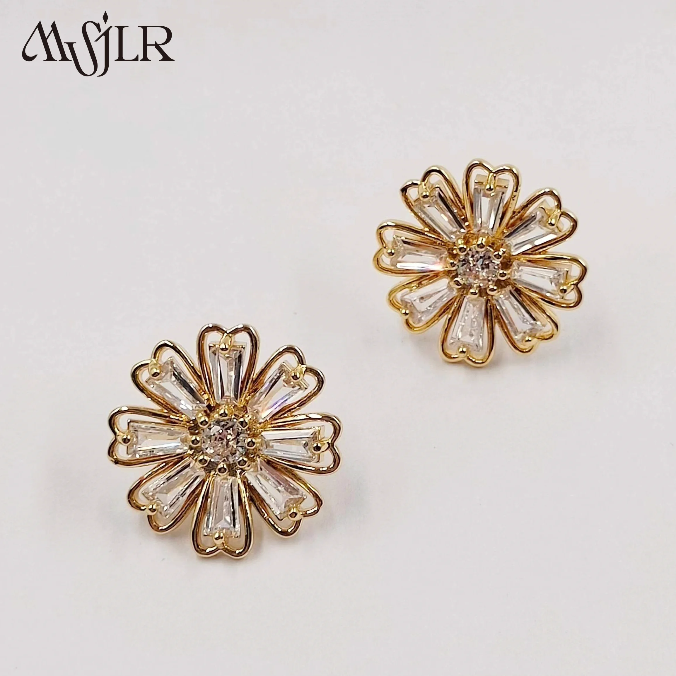 

MVE-054 2023 Изысканный новый дизайн Цирконий 18K позолоченные серьги на день рождения